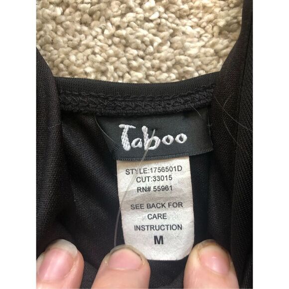 Taboo Women’s Black Elegant Rhinestone Waist Spaghetti Strap Dress Size M - Picture 4 of 5